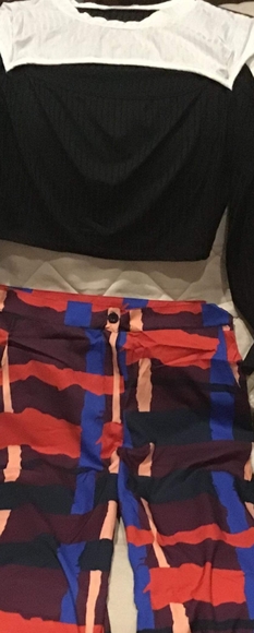 Multi color pants set NWOT - Picture 2 of 2